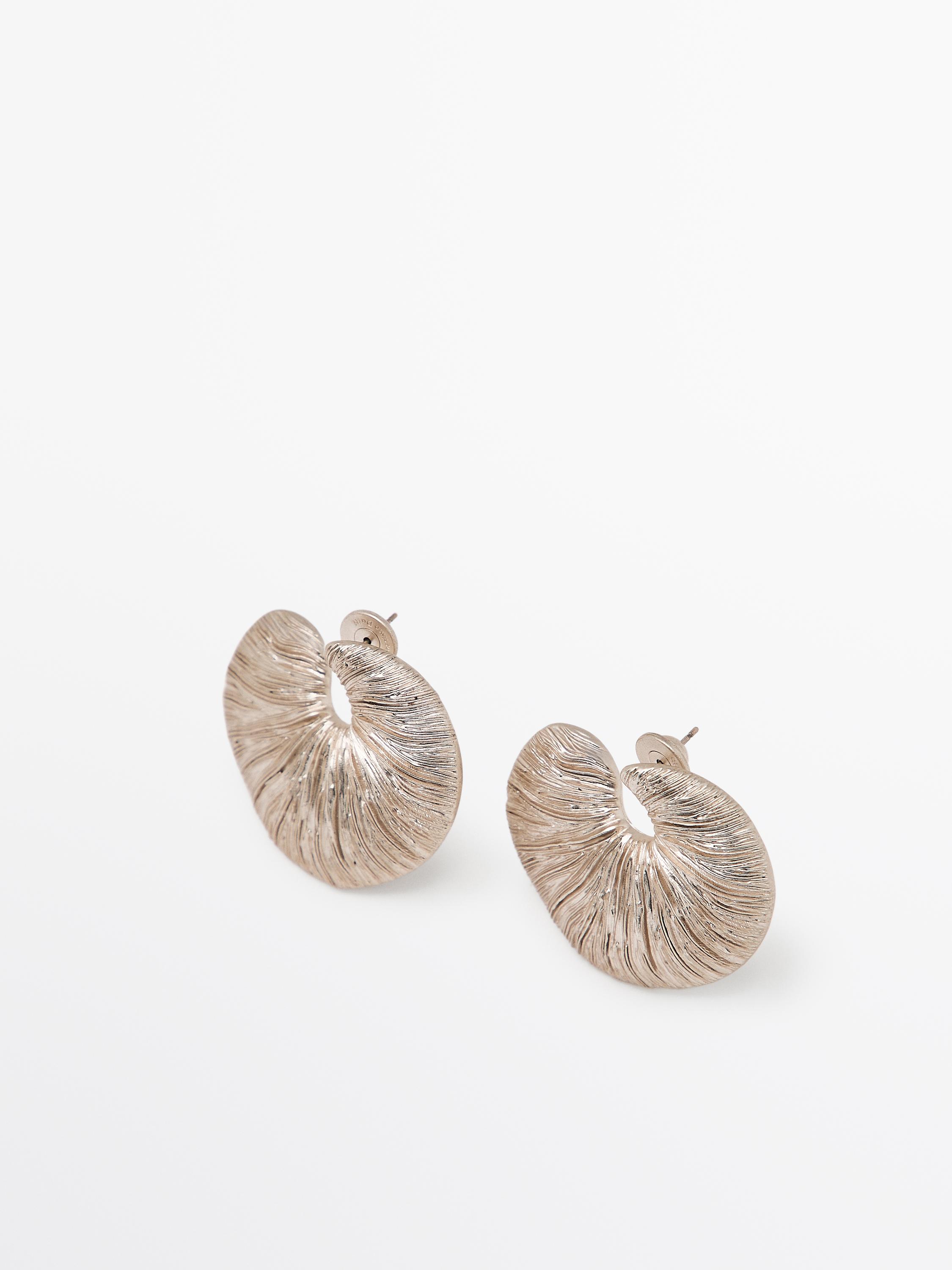 Boucles d’oreilles anneau fossile